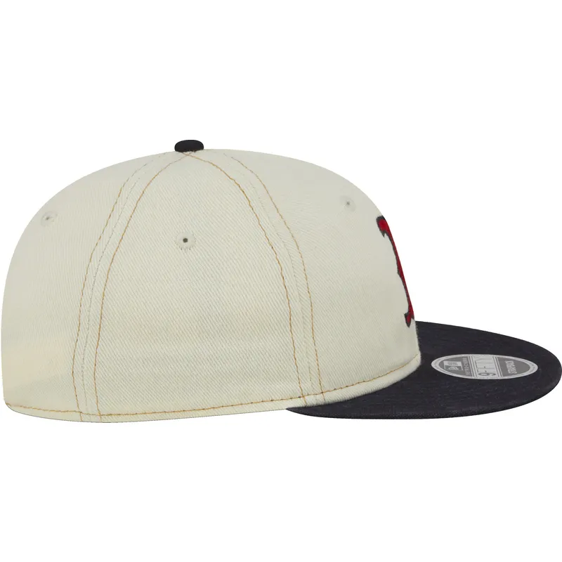 petten-plat-beige-snapback-9fifty-retro-crown-denim-van-boston-red-sox-mlb-van-new-era
