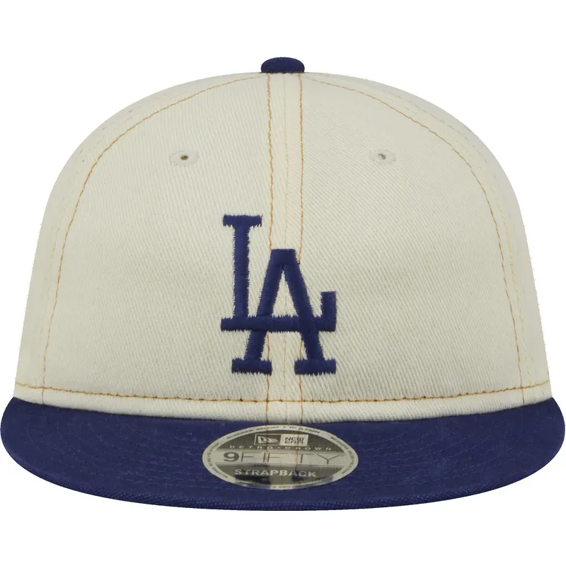 petten-plat-beige-snapback-9fifty-retro-crown-denim-van-los-angeles-dodgers-mlb-van-new-era