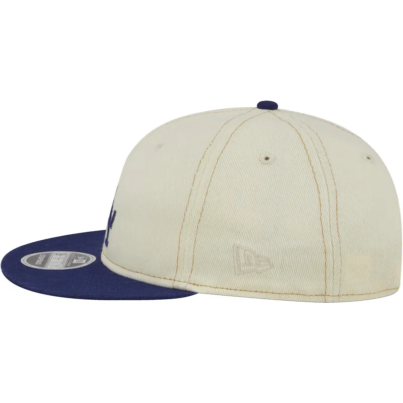 petten-plat-beige-snapback-9fifty-retro-crown-denim-van-los-angeles-dodgers-mlb-van-new-era