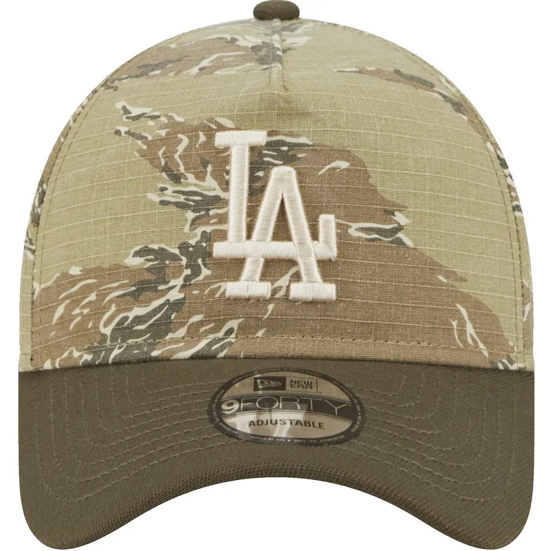 petten-gebogen-camouflage-snapback-9forty-a-frame-two-tone-tiger-van-los-angeles-dodgers-mlb-van-new-era
