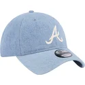 petten-gebogen-blauw-verstelbaar-9twenty-washed-denim-van-atlanta-braves-mlb-van-new-era