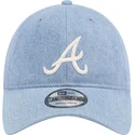 petten-gebogen-blauw-verstelbaar-9twenty-washed-denim-van-atlanta-braves-mlb-van-new-era