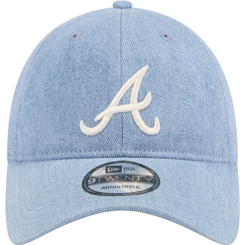 petten-gebogen-blauw-verstelbaar-9twenty-washed-denim-van-atlanta-braves-mlb-van-new-era