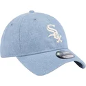 petten-gebogen-blauw-verstelbaar-9twenty-washed-denim-van-chicago-white-sox-mlb-van-new-era