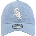 petten-gebogen-blauw-verstelbaar-9twenty-washed-denim-van-chicago-white-sox-mlb-van-new-era