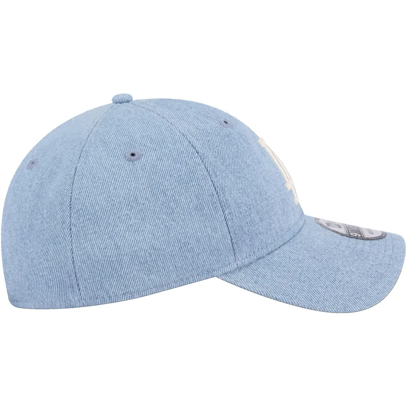 petten-gebogen-blauw-verstelbaar-9twenty-washed-denim-van-los-angeles-dodgers-mlb-van-new-era