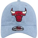 petten-gebogen-blauw-verstelbaar-9twenty-washed-denim-van-chicago-bulls-nba-van-new-era