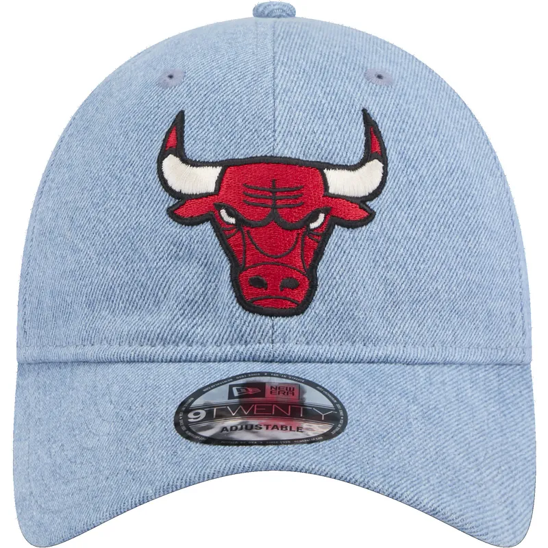 petten-gebogen-blauw-verstelbaar-9twenty-washed-denim-van-chicago-bulls-nba-van-new-era