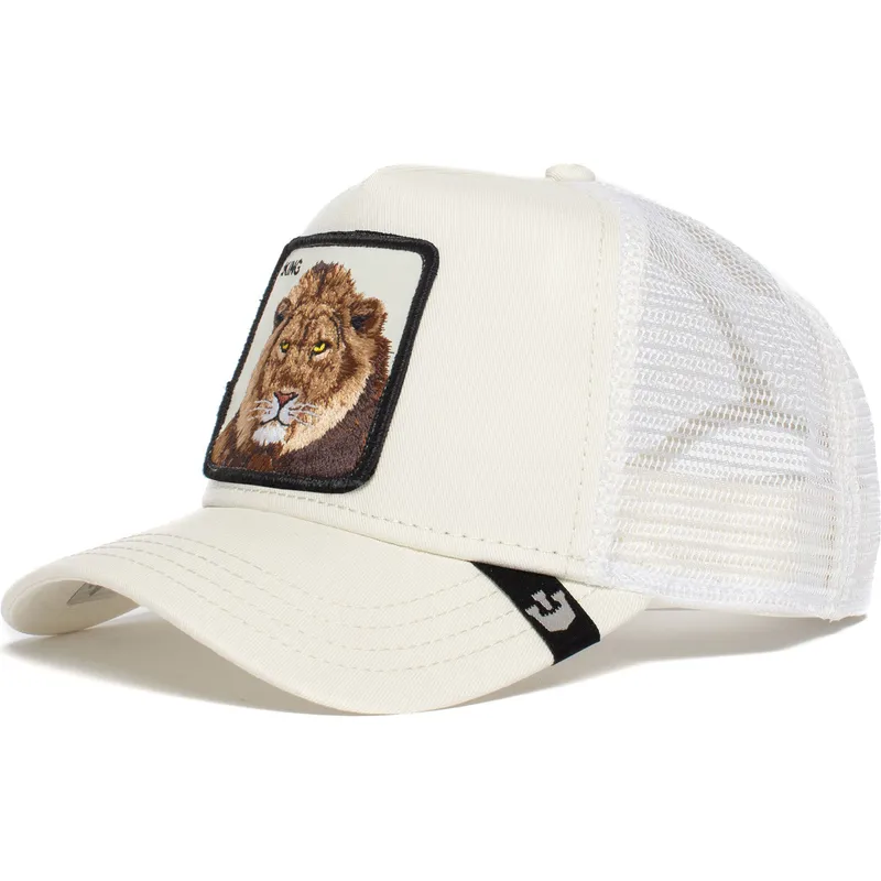 petten-gebogen-wit-snapback-the-king-lion-the-farm-van-goorin-bros