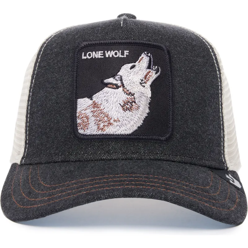 petten-gebogen-zwart-snapback-the-lone-wolf-the-farm-van-goorin-bros