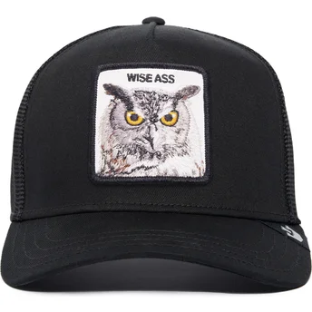 petten-gebogen-zwart-snapback-wise-ass-owl-the-farm-premium-the-farm-van-goorin-bros
