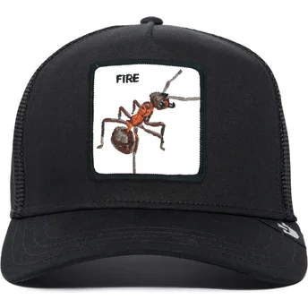 Petten gebogen zwart snapback Fire The Farm Premium The...