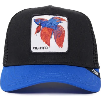 Petten gebogen zwart snapback van Siam Fighter The Farm Premium The Farm van Goorin Bros.