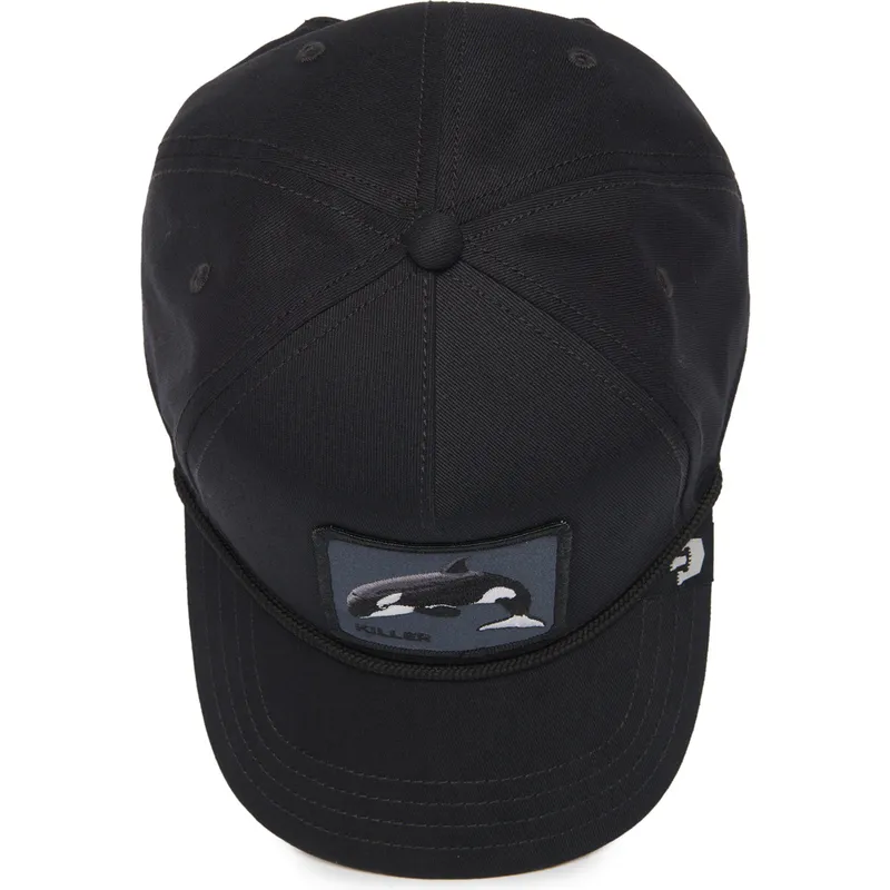 petten-gebogen-zwart-snapback-killer-whale-100-the-farm-all-over-canvas-the-farm-van-goorin-bros