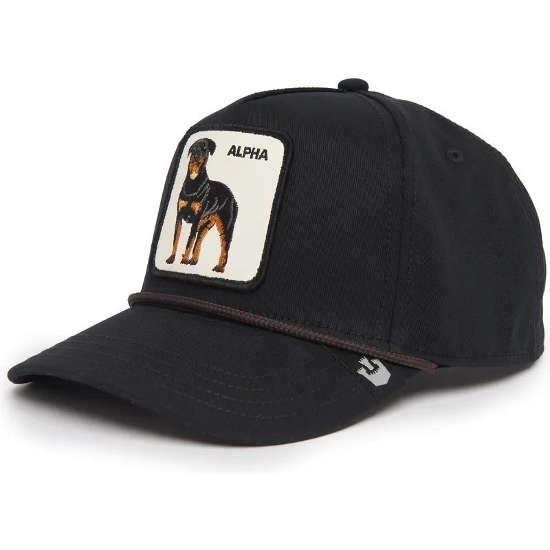 petten-gebogen-zwart-snapback-alpha-dog-100-the-farm-all-over-canvas-the-farm-van-goorin-bros