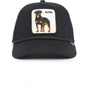 petten-gebogen-zwart-snapback-alpha-dog-100-the-farm-all-over-canvas-the-farm-van-goorin-bros