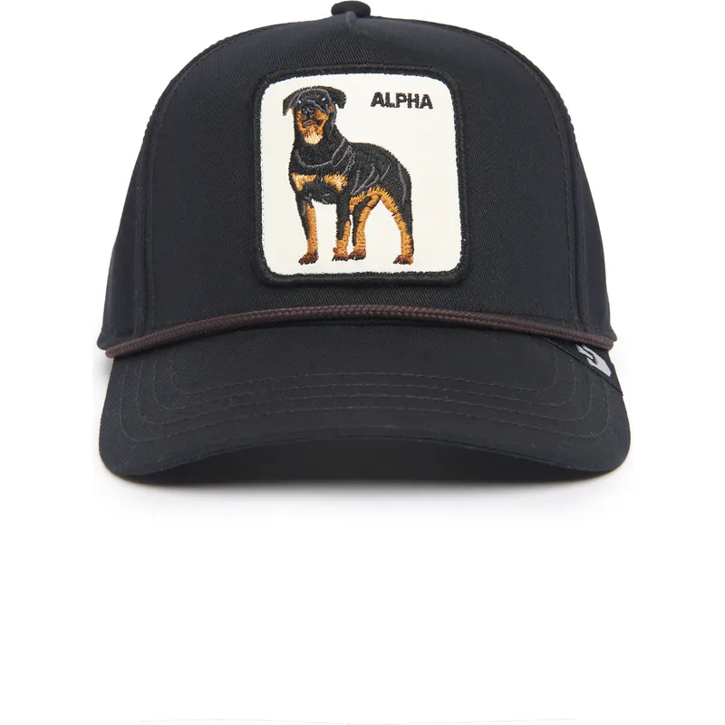 petten-gebogen-zwart-snapback-alpha-dog-100-the-farm-all-over-canvas-the-farm-van-goorin-bros