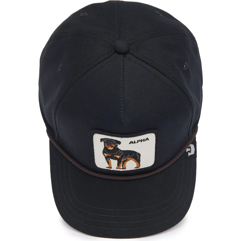 petten-gebogen-zwart-snapback-alpha-dog-100-the-farm-all-over-canvas-the-farm-van-goorin-bros