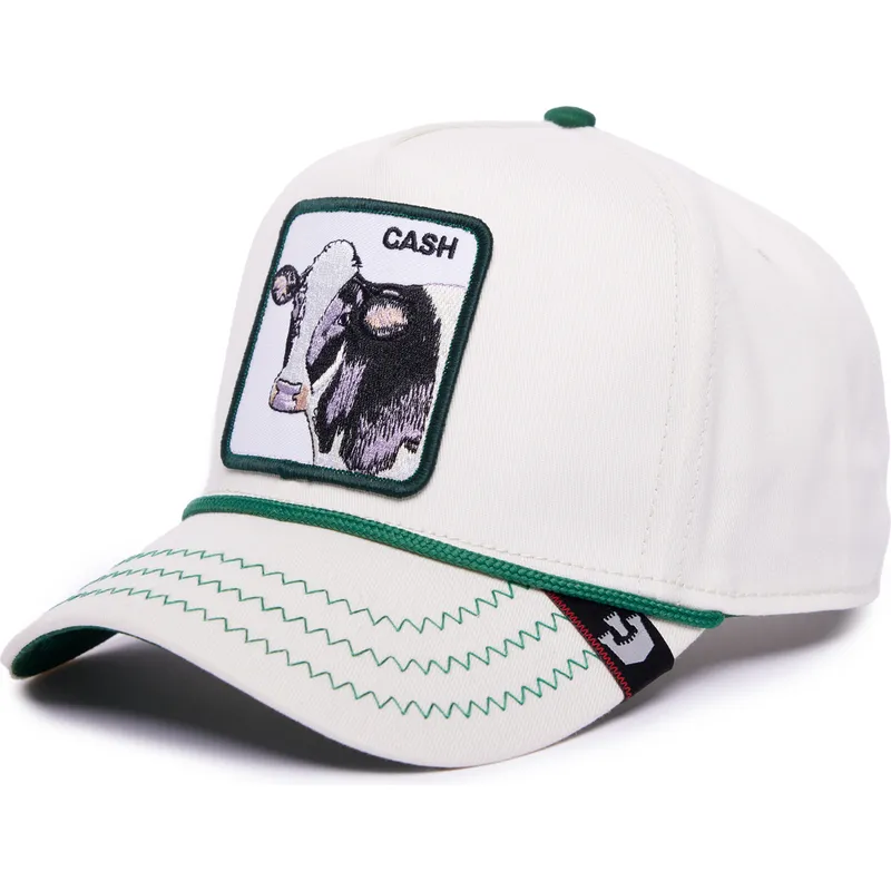 petten-gebogen-wit-snapback-cash-cow-100-the-farm-all-over-canvas-the-farm-van-goorin-bros