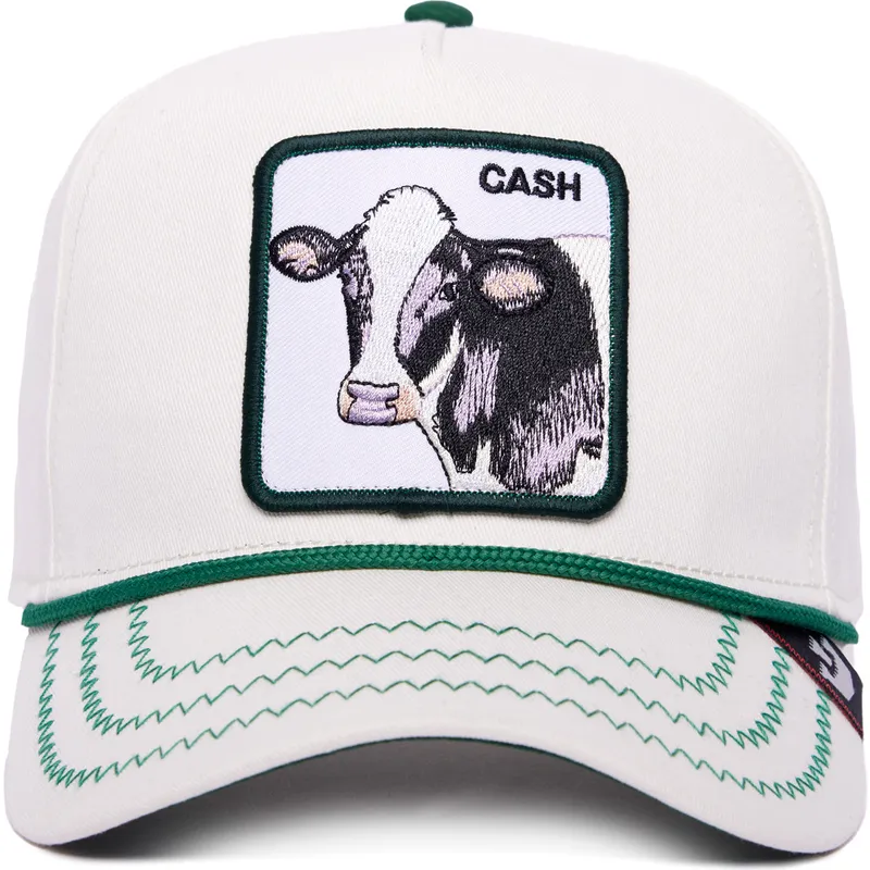 petten-gebogen-wit-snapback-cash-cow-100-the-farm-all-over-canvas-the-farm-van-goorin-bros