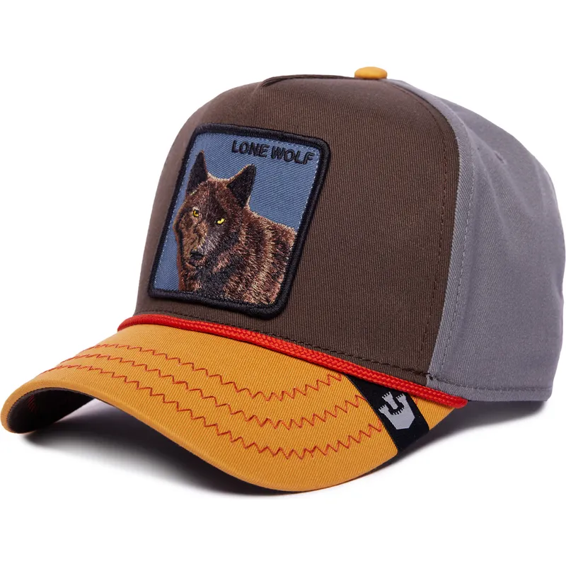 petten-gebogen-meerkleurig-snapback-lone-wolf-100-the-farm-all-over-canvas-the-farm-van-goorin-bros