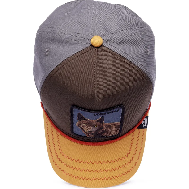 petten-gebogen-meerkleurig-snapback-lone-wolf-100-the-farm-all-over-canvas-the-farm-van-goorin-bros