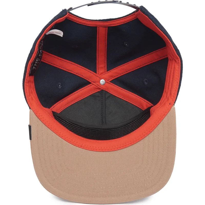 petten-plat-marineblauw-snapback-lone-wolf-one-pack-the-farm-flats-the-farm-van-goorin-bros