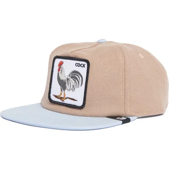 Petten plat bruin snapback Cock Free Range The Farm Flats The Farm van Goorin Bros.