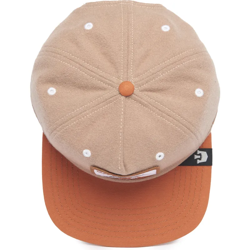 petten-plat-bruin-snapback-goat-alpine-base-the-farm-flats-the-farm-van-goorin-bros