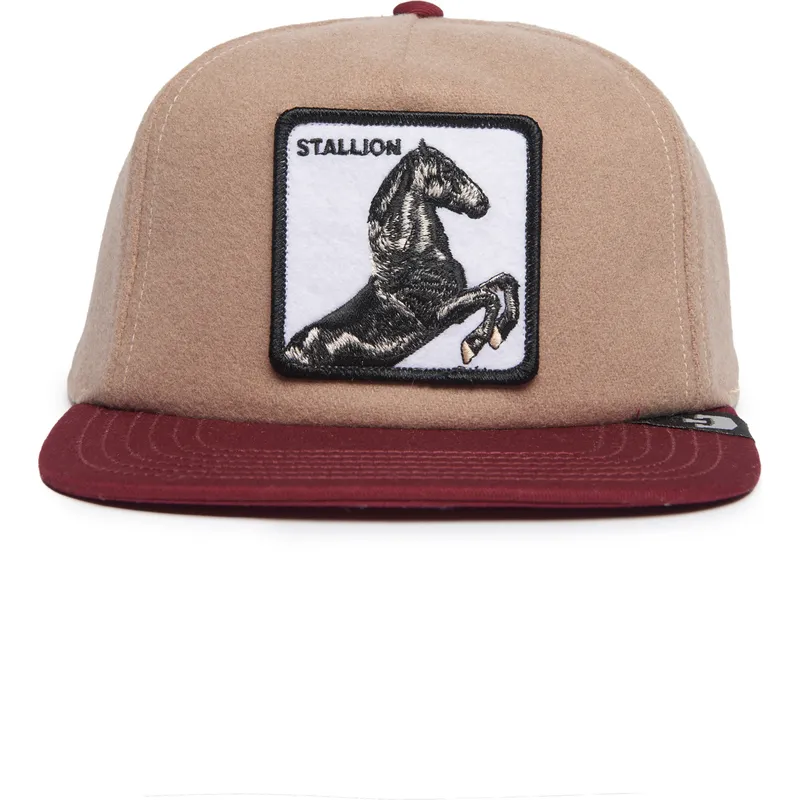 petten-plat-bruin-snapback-stallion-free-rider-the-farm-flats-the-farm-van-goorin-bros
