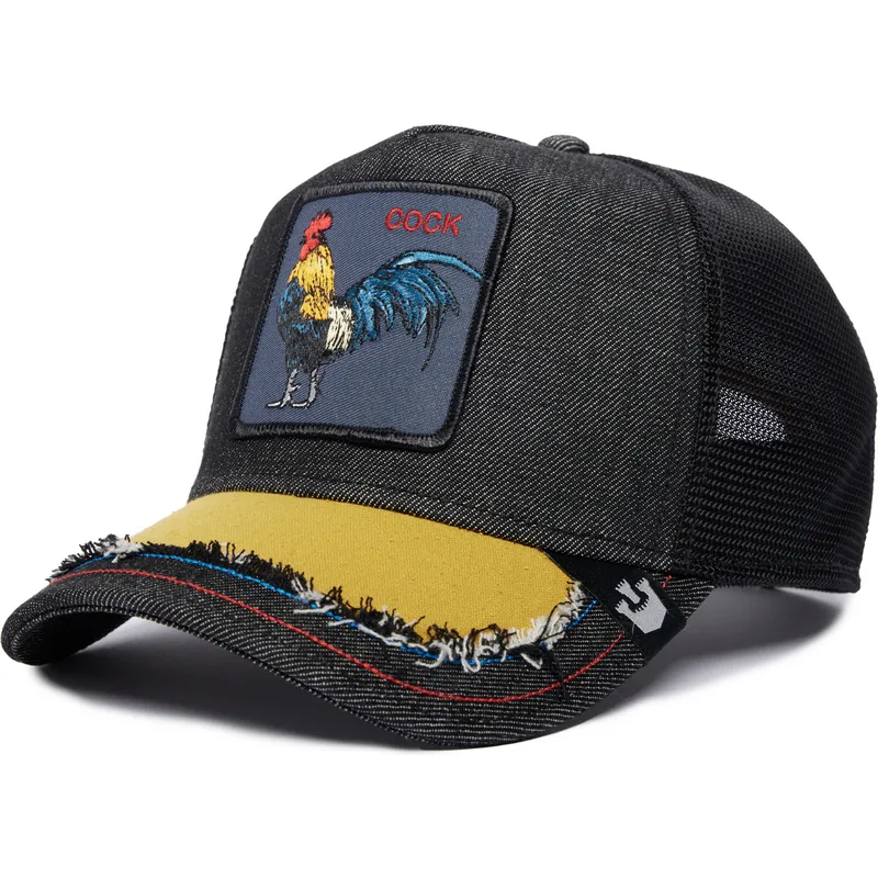 petten-gebogen-zwart-snapback-silky-cock-the-farm-silky-roots-the-farm-van-goorin-bros