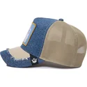 petten-gebogen-blauw-snapback-tricky-silky-rabbit-the-farm-silky-roots-the-farm-van-goorin-bros