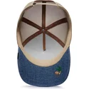 petten-gebogen-blauw-snapback-tricky-silky-rabbit-the-farm-silky-roots-the-farm-van-goorin-bros