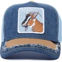 petten-gebogen-blauw-snapback-goat-silky-goat-the-farm-silky-roots-the-farm-van-goorin-bros