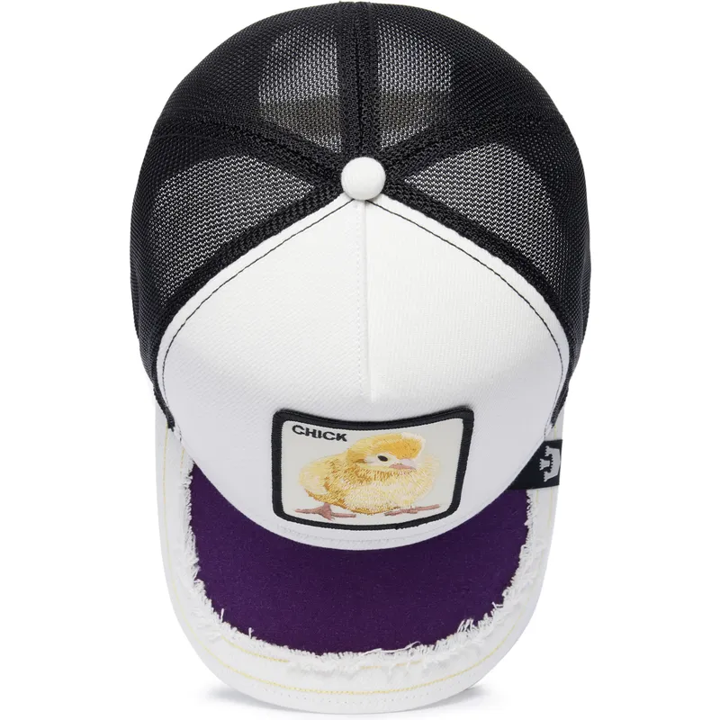 petten-gebogen-wit-snapback-silky-chick-the-farm-silky-roots-the-farm-van-goorin-bros