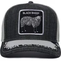 petten-gebogen-zwart-snapback-silky-sheep-the-farm-silky-roots-the-farm-van-goorin-bros