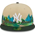 petten-plat-bruin-fitted-59fifty-team-landscape-van-new-york-yankees-mlb-van-new-era