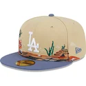 petten-plat-bruin-fitted-59fifty-team-landscape-van-los-angeles-dodgers-mlb-van-new-era