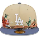 petten-plat-bruin-fitted-59fifty-team-landscape-van-los-angeles-dodgers-mlb-van-new-era