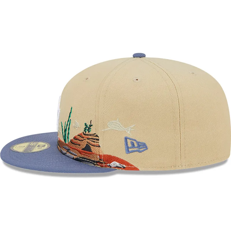 petten-plat-bruin-fitted-59fifty-team-landscape-van-los-angeles-dodgers-mlb-van-new-era