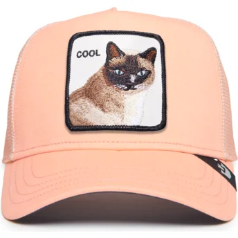 Petten gebogen roze snapback Cool Cat The Farm Premium The Farm van Goorin Bros.