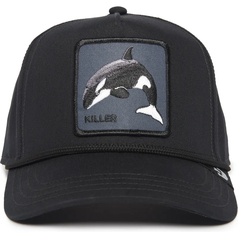 petten-gebogen-zwart-snapback-killer-whale-100-the-farm-all-over-canvas-the-farm-van-goorin-bros