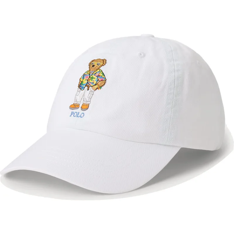 petten-gebogen-wit-verstelbaar-classic-sport-bear-van-polo-ralph-lauren
