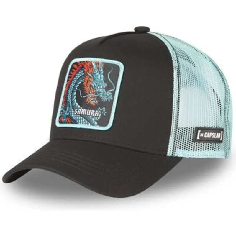 petten-gebogen-zwart-snapback-samurai-dra2-draak-fabeldieren-van-capslab