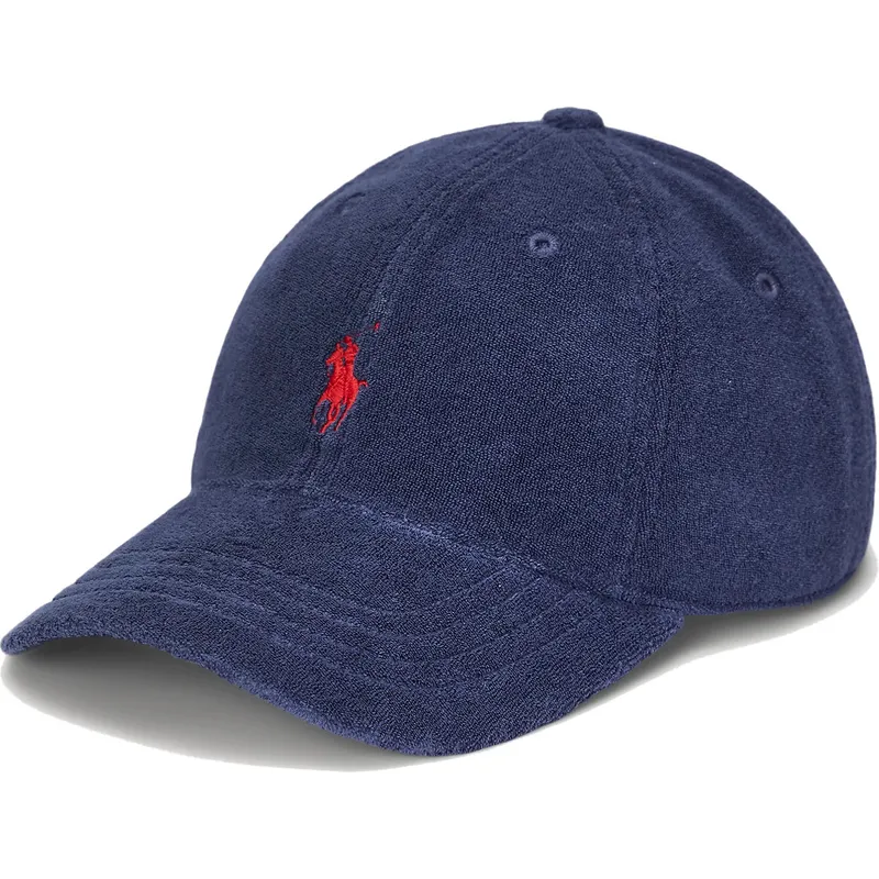 petten-gebogen-marineblauw-verstelbaar-cotton-terry-classic-sport-van-polo-ralph-lauren