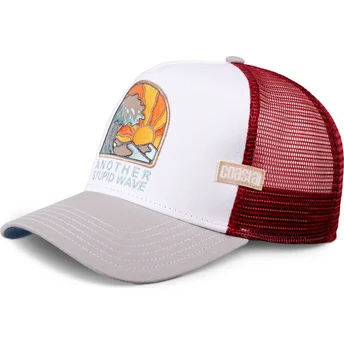 Petten gebogen meerkleurig snapback Stupid Wave HFT van Coastal