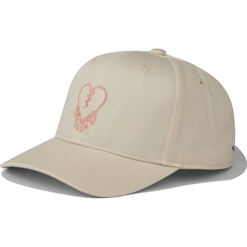 petten-gebogen-beige-snapback-heartbreak-hotel-van-pica-pica petten-gebogen-beige-snapback-heartbreak-hotel-van-pica-pica