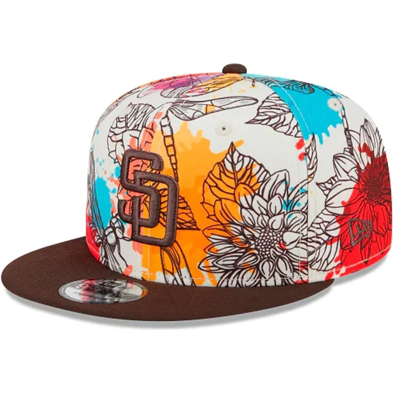 petten-plat-meerkleurig-snapback-9fifty-spring-van-san-diego-padres-mlb-van-new-era