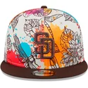 petten-plat-meerkleurig-snapback-9fifty-spring-van-san-diego-padres-mlb-van-new-era