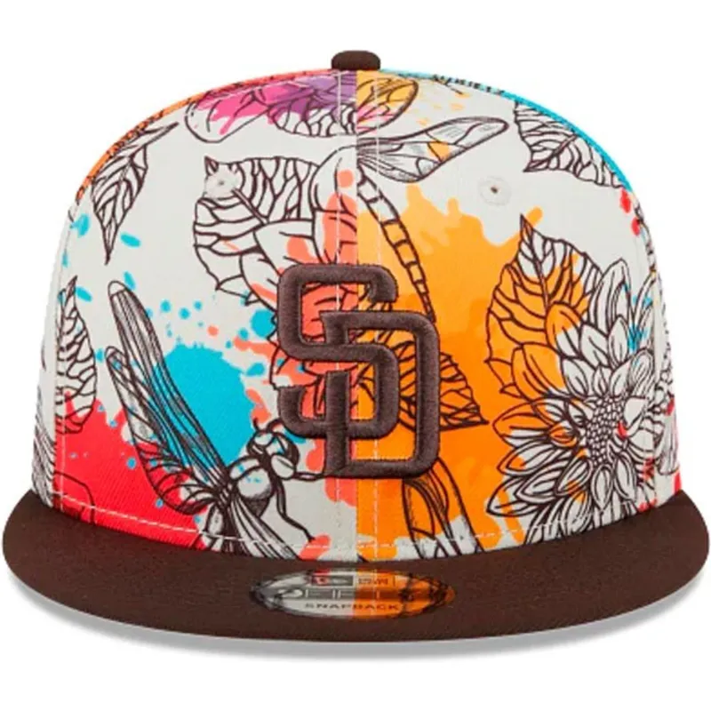 petten-plat-meerkleurig-snapback-9fifty-spring-van-san-diego-padres-mlb-van-new-era